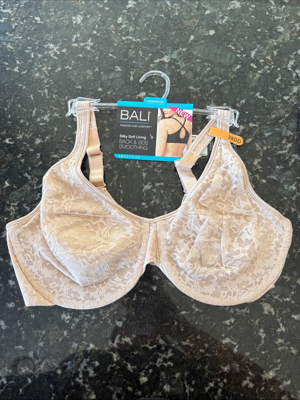 Bali Nude Floral Lace Underwire Bra